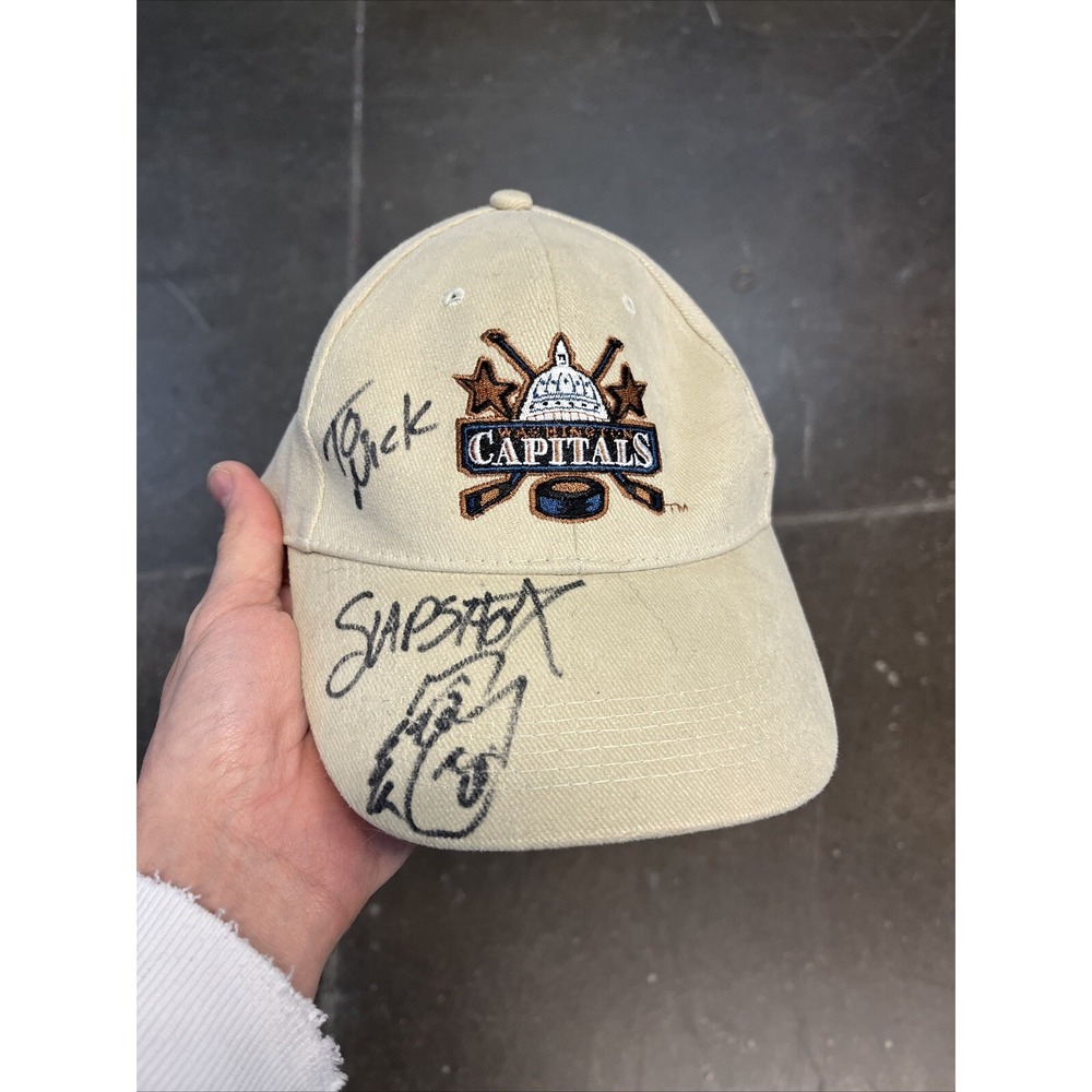 Washington Capitals Hat NHL Autographed Signed Cap "slapshot"